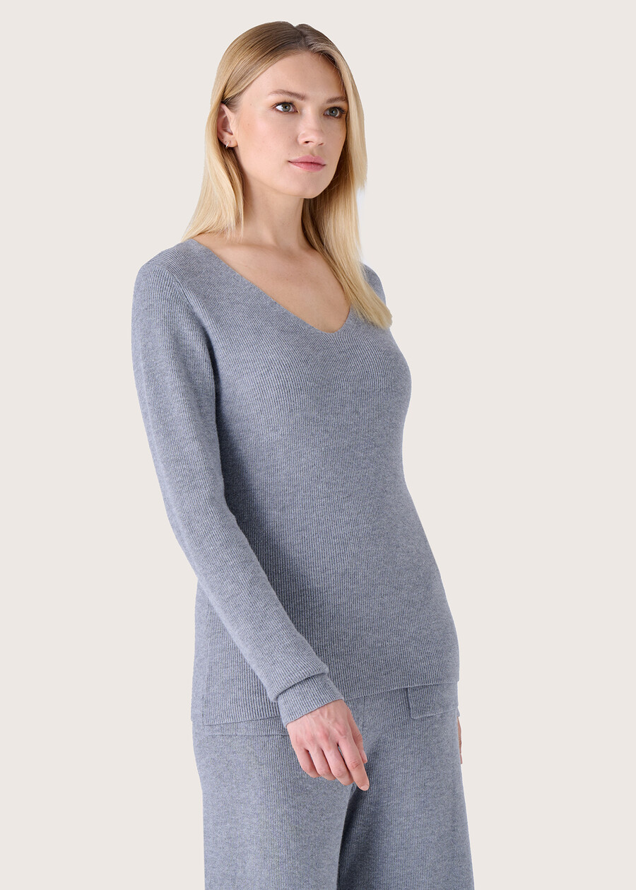 Myles ribbed jersey GRIGIO MEDIUM GREY Woman , image number 1