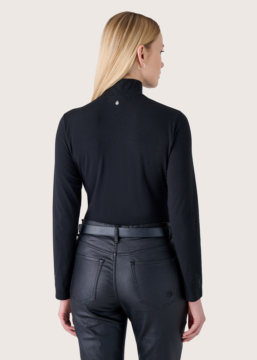 Maglia Shake in cotone NERO BLACK Donna , immagine n. 3