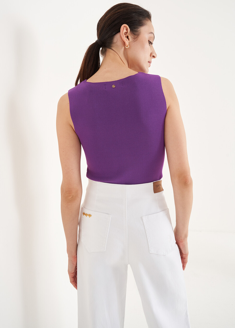 Top Tiki In Maglia BLUE DARK BLUEVIOLA MULBERRY Donna , immagine n. 3