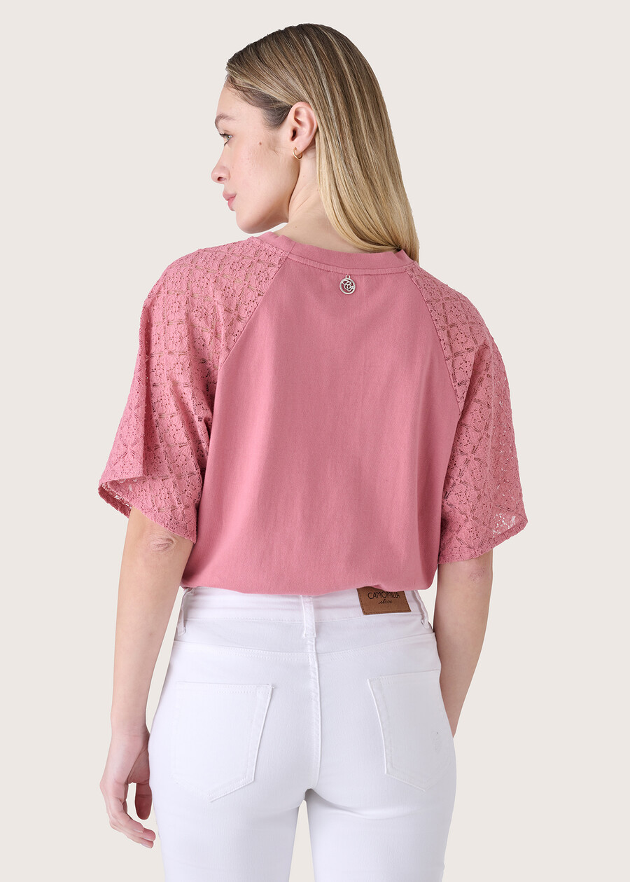 T-shirt Sebyn 100% cotone ROSA BOUQUET Donna , immagine n. 3
