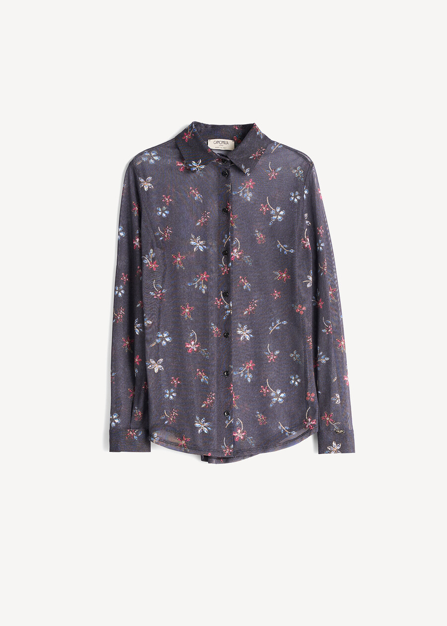Camicia Carley in mesh floreale NERO Donna , immagine n. 5