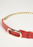 Cintura Chains in ecopelle e catena ROSSO Donna immagine n. 2