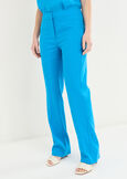 Giorgia-O linen blend trousers BLUROSABIANCO WHITEROSA FUCSIA Woman image number 3