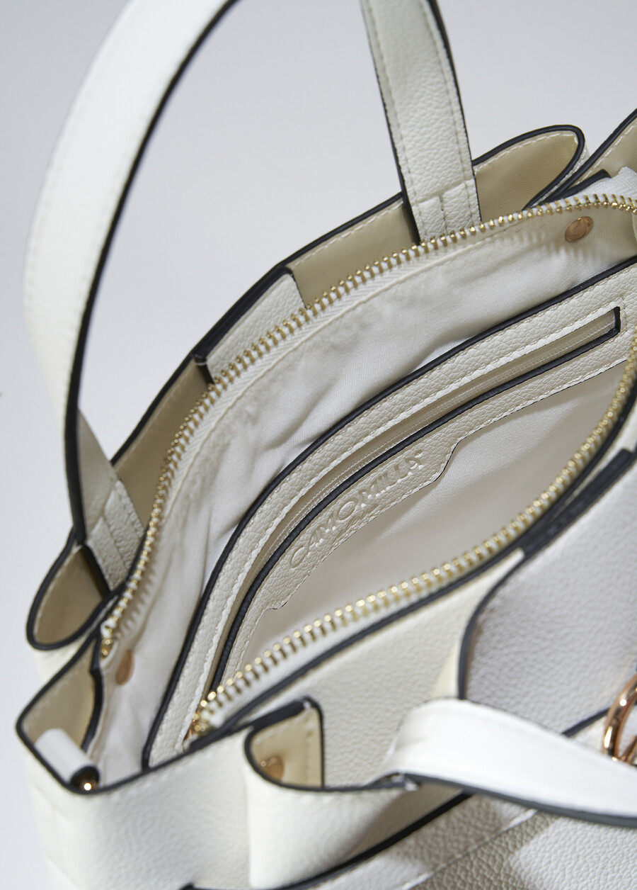Borsa shopping Bossa in ecopelle BIANCO WHITEBLUE OLTREMARE  Donna , immagine n. 4