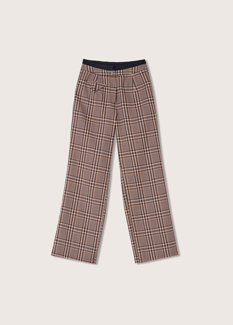 Pollon check pattern trousers MARRONE TIERRA Woman , image number 5