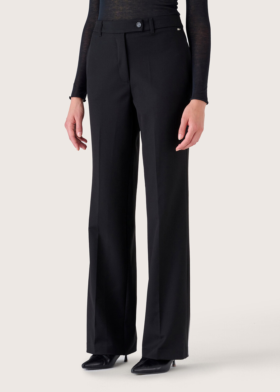 Giorgia technical fabric trousers NERO BLACKBEIGE GESSOBLU Woman , image number 3