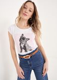 T-Shirt Suri in Cotone con Strass BIANCO WHITE Donna immagine n. 1