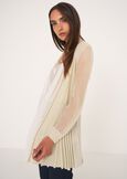 Cardigan Caren in filo con cinta BEIGE LIGHT BEIGENERO BLACK Donna immagine n. 2