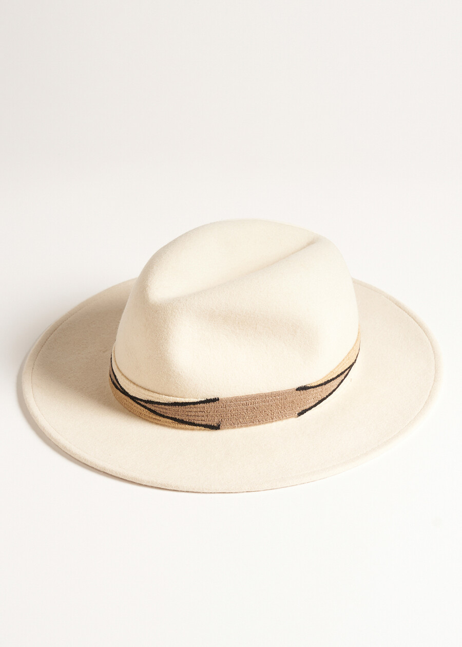 Chiara wide-brim wool hat BEIGE LATTE Woman , image number 2