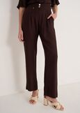 Pantaloni Ponty In Viscosa MARRONE JAVA Donna immagine n. 2