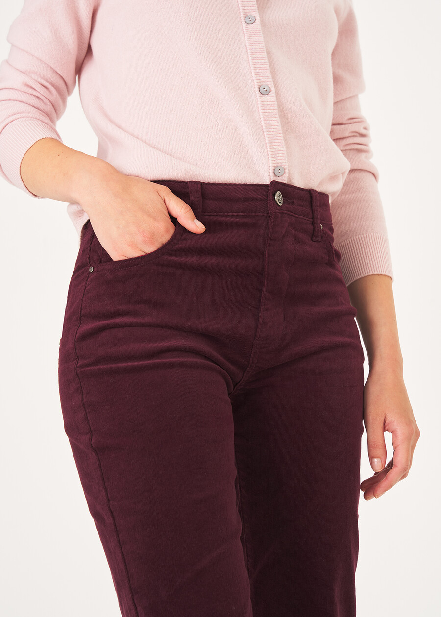 Pantalone in velluto Cindy-T BLU MIDNIGHTVIOLA VINACCIA Donna , immagine n. 3
