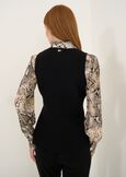 Gilet Gaia in punto Firenze con bottoni NERO Donna immagine n. 3