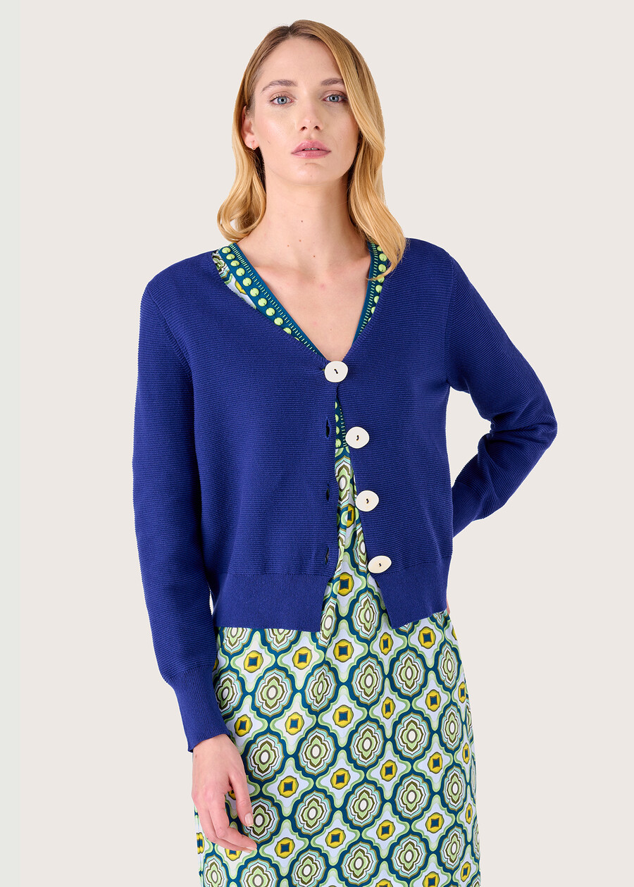 Cardigan Carlen 100% cotone BLU Donna , immagine n. 1