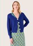 Cardigan Carlen 100% cotone BLU Donna immagine n. 1