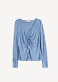 T-shirt Suamy lucida arricciata AZZURO AZZURRO Donna immagine n. 4