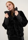 Piumino Percey a cappetta bimateriale BIANCONERO Donna immagine n. 2