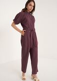 Camicia Catty in viscosa e lino
 VIOLA MELANZANABIANCO BURRO Donna immagine n. 4