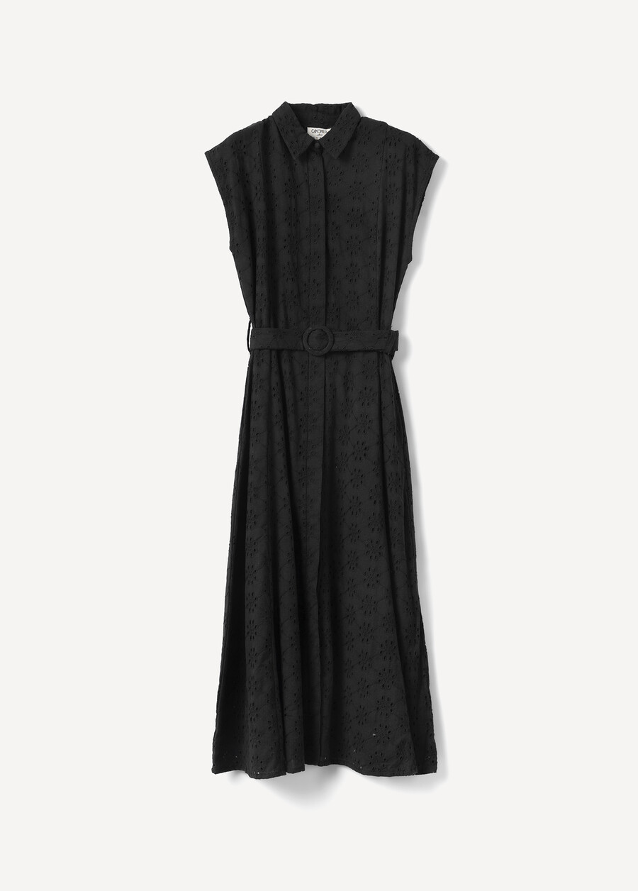 Abito Alis Chemisier Longuette BIANCO BURRONERO BLACK Donna , immagine n. 5