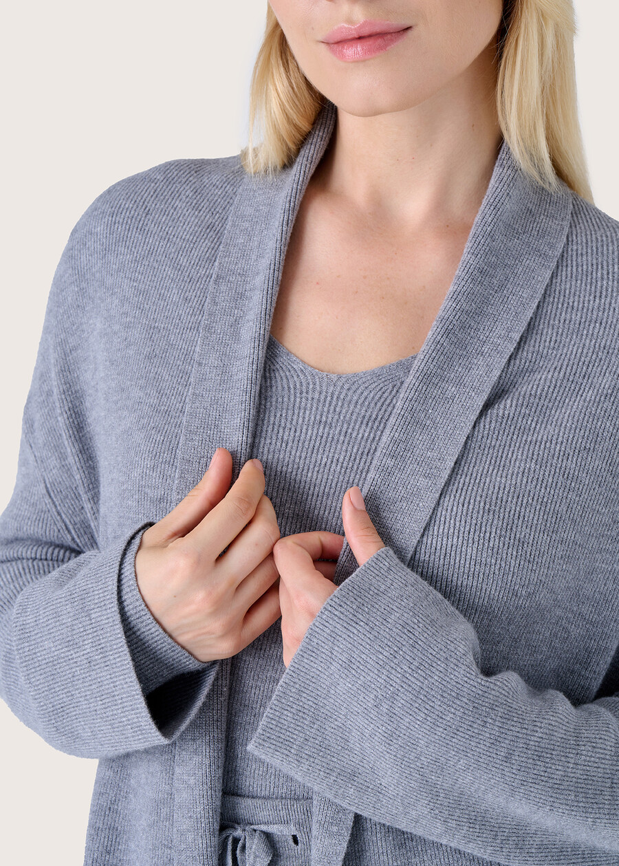 Cruuz oversize cardigan GRIGIO MEDIUM GREY Woman , image number 2