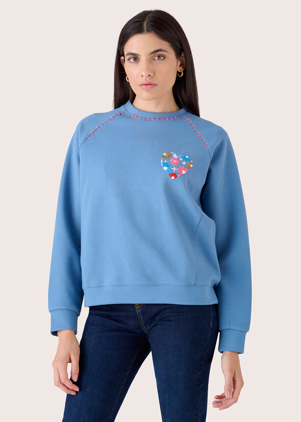 Fhebe embroidered sweatshirt BLU AVION Woman null