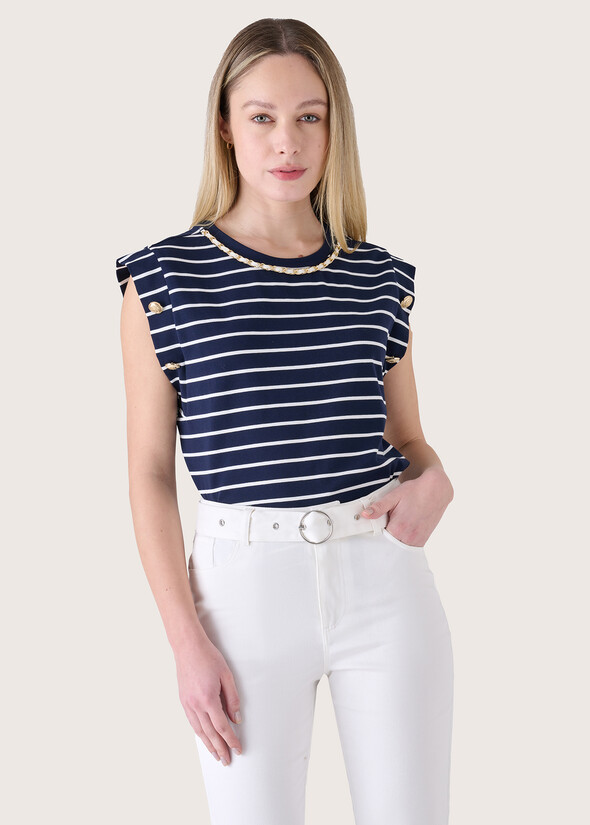 Sailor cotton t-shirt BLU Woman null