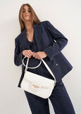 Tracolla Breona Big in ecopelle BIANCO WHITEBLUE OLTREMARE  Donna immagine n. 1