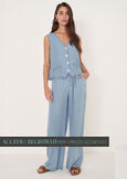 Pantaloni Pizzo chambray DENIM MEDIUM DENIM Donna immagine n. 1