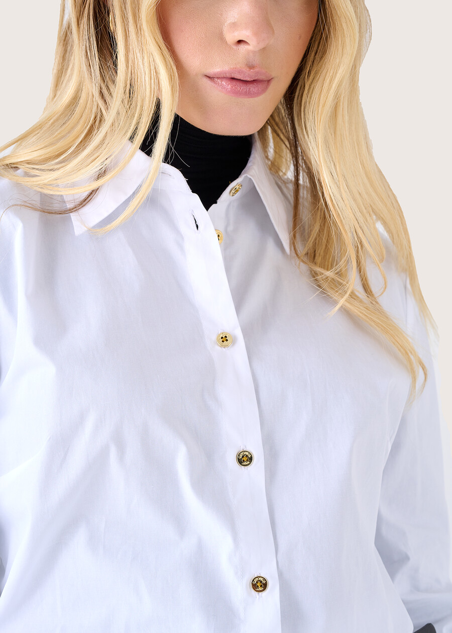 Charly 100% cotton shirt BIANCO WHITE Woman , image number 2