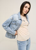 Giubbino Grey applicazioni DENIM MEDIUM DENIM Donna immagine n. 1