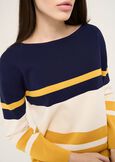 Melanie boat-neck knit sweater BLU Woman image number 2