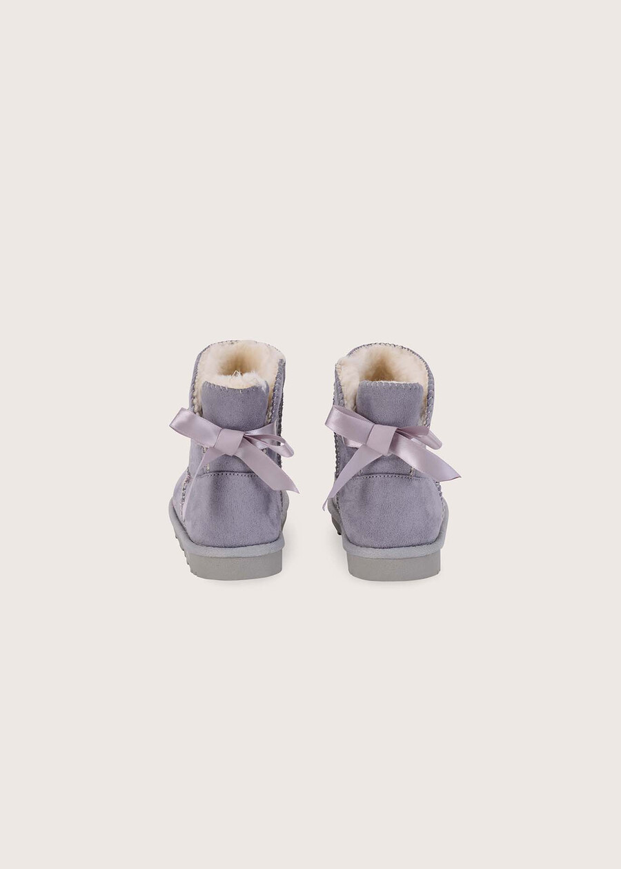 Sahy snowboots in eco-suede for girls GRIGIO MEDIUM GREY Woman , image number 4