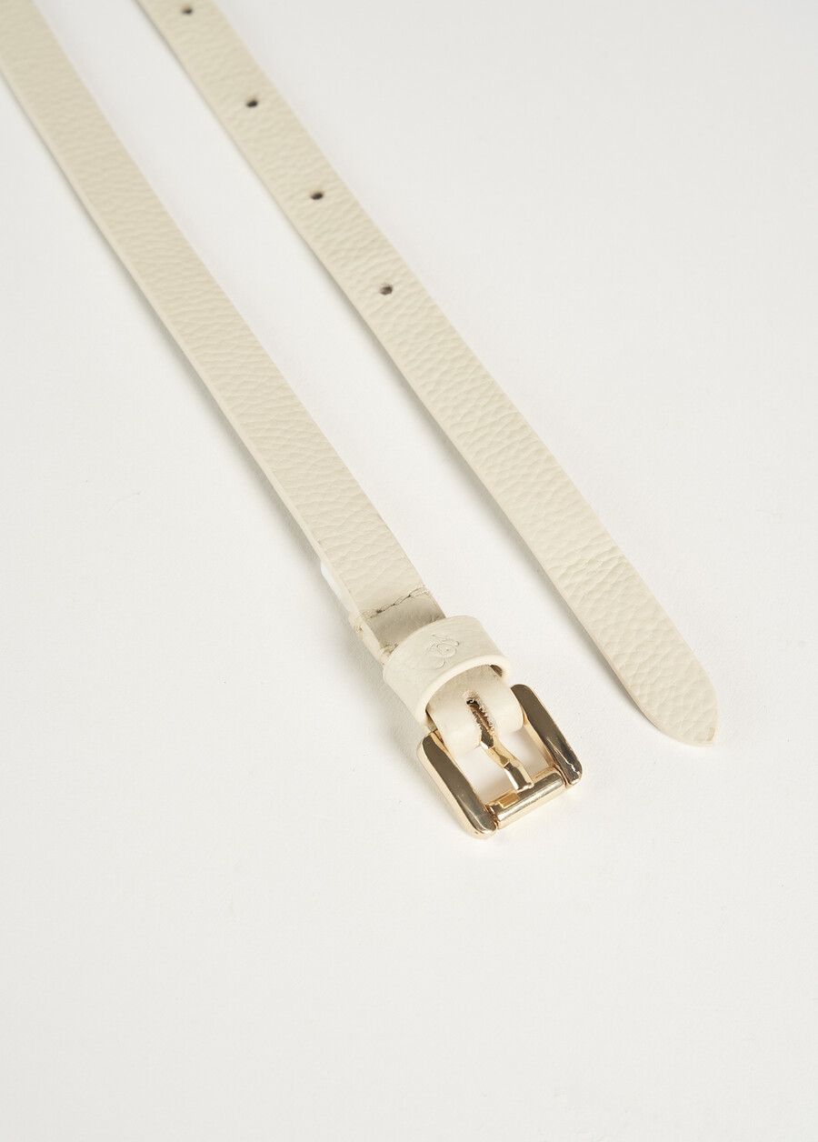 Cintura Clim 100% vera pelle BEIGE LATTENERO BLACK Donna , immagine n. 3
