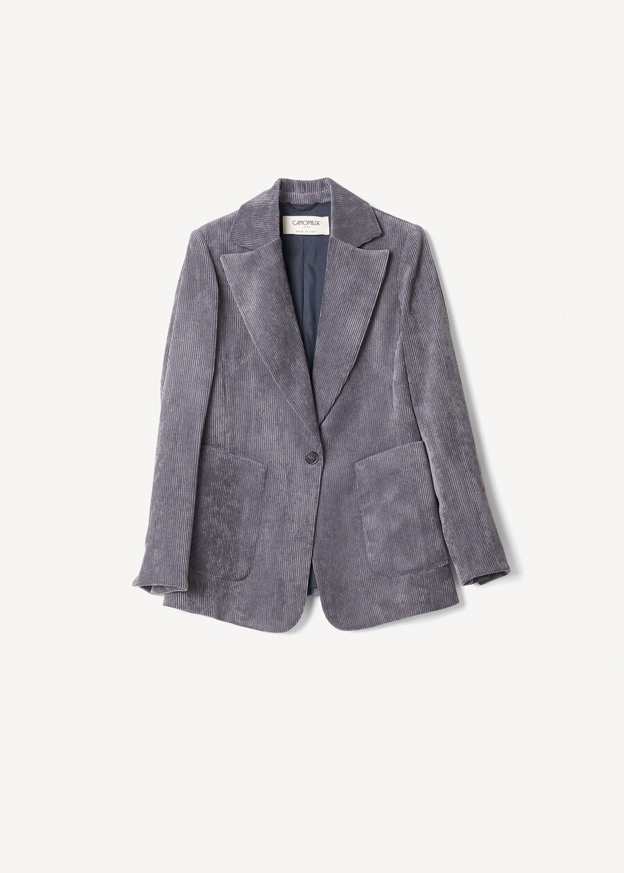 Giacca Giuliet in velluto GRIGIO CENEREVIOLA PURPLE Donna , immagine n. 5