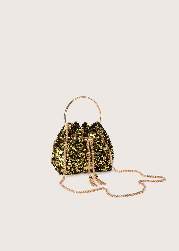 Pochette Bella con paillettes VERDE GOLDENSILVER Donna null
