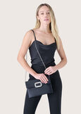 Batina satin effect clutch bag NERO BLACK Woman image number 2