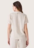 Bettany linen and viscose blouse BEIGE NARCISO Woman image number 3