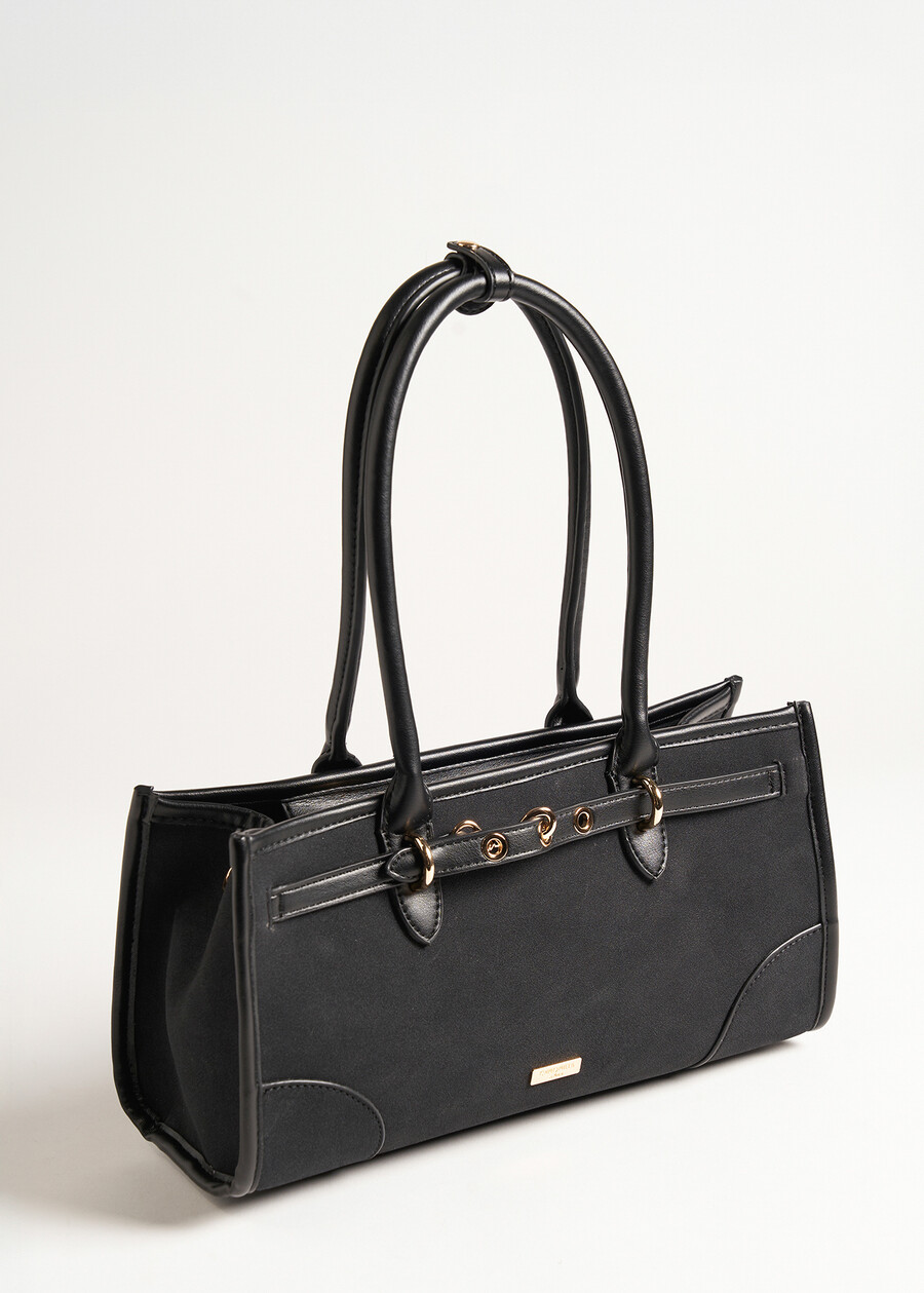 Bauletto Berny in ecocamoscio NERO BLACKMARRONE Donna , immagine n. 1