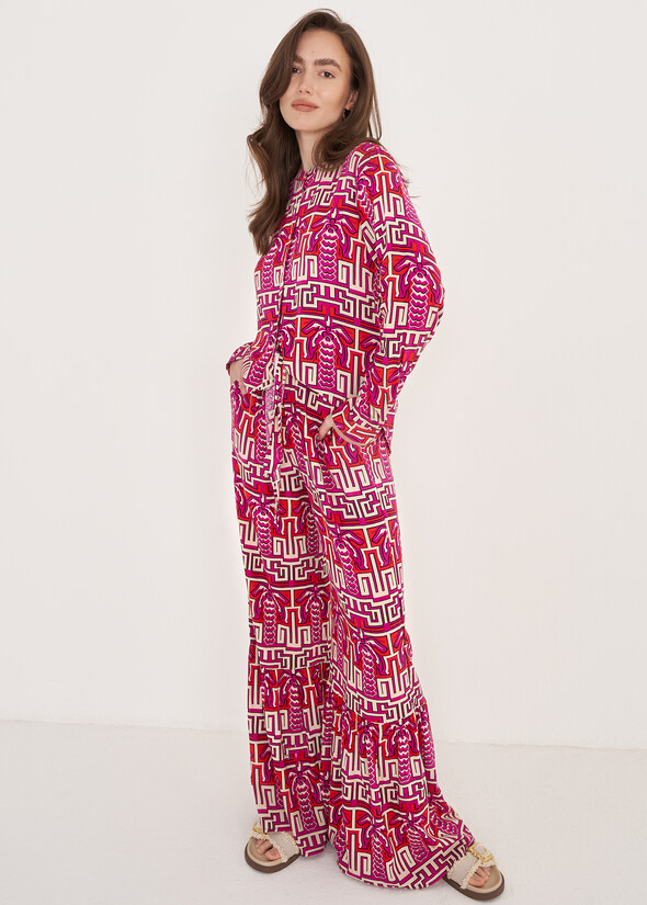 Porto High-Waisted Trousers ROSSO Woman null