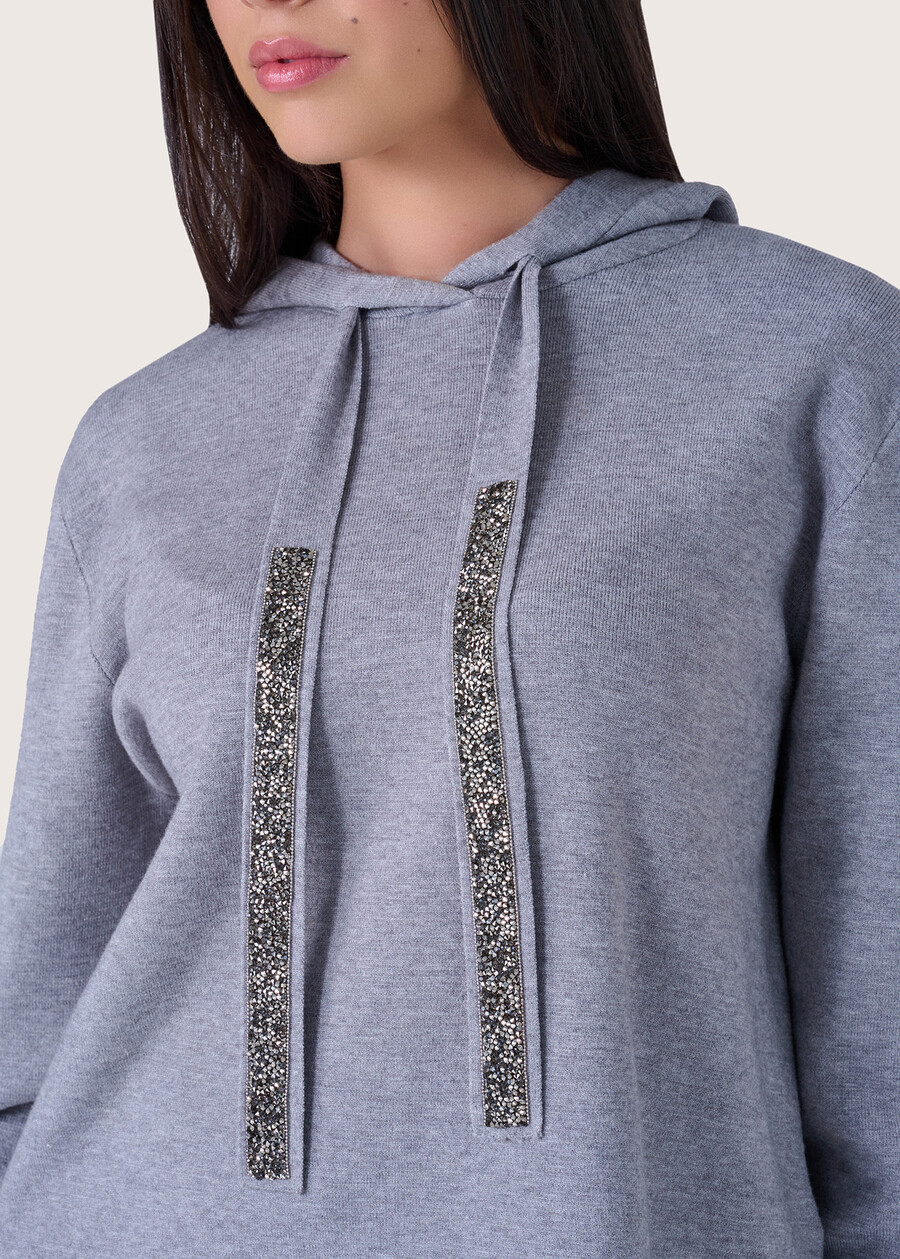 Maglia Miriana con cappuccio GRIGIO DARKGREY Donna , immagine n. 2