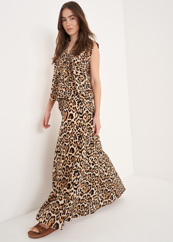 Pantaloni Pril Animalier BEIGE Donna null