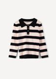 Polo Maly in maglia a righe NERO BLACK Donna immagine n. 5
