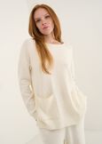 Maglia Magdy punto riso con tasche BEIGE LATTE Donna immagine n. 2