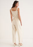 Penty linen-blend trousers
 VIOLA MELANZANABIANCO BURRO Woman image number 5