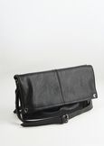Blondie fold-over faux leather clutch NERO BLACKROSSO CHIANTI Woman image number 3