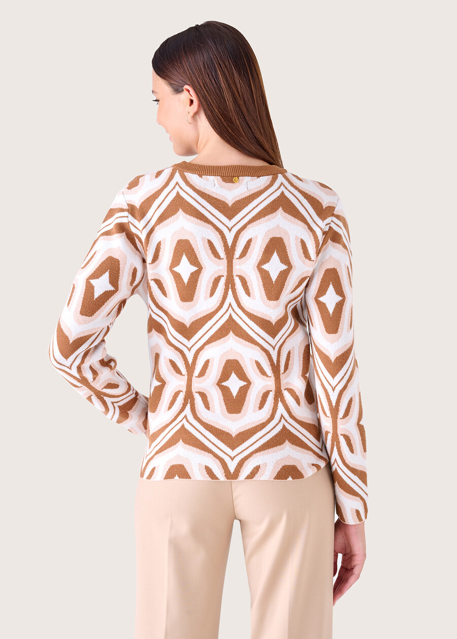 Maglia Men con stampa jacquard MARRONE TIERRA Donna , immagine n. 3
