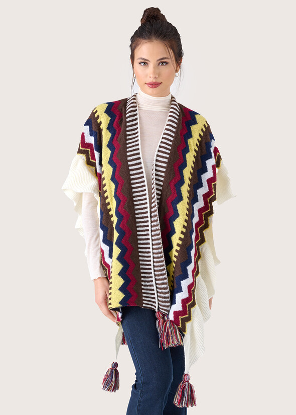 Malala cape with ethnic pattern  Woman null