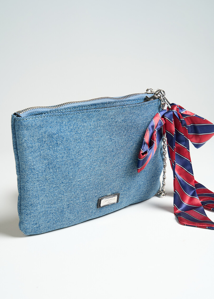 Borsa Tonga in denim con strass CELESTE POLVERE Donna , immagine n. 3
