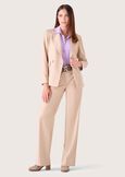 Giorgia polyviscose trousers BEIGE CAMMELLOGRIGIO MEDIUM GREY Woman image number 1