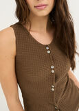 Top Togo a nido d'ape BEIGE SABBIA Donna immagine n. 2