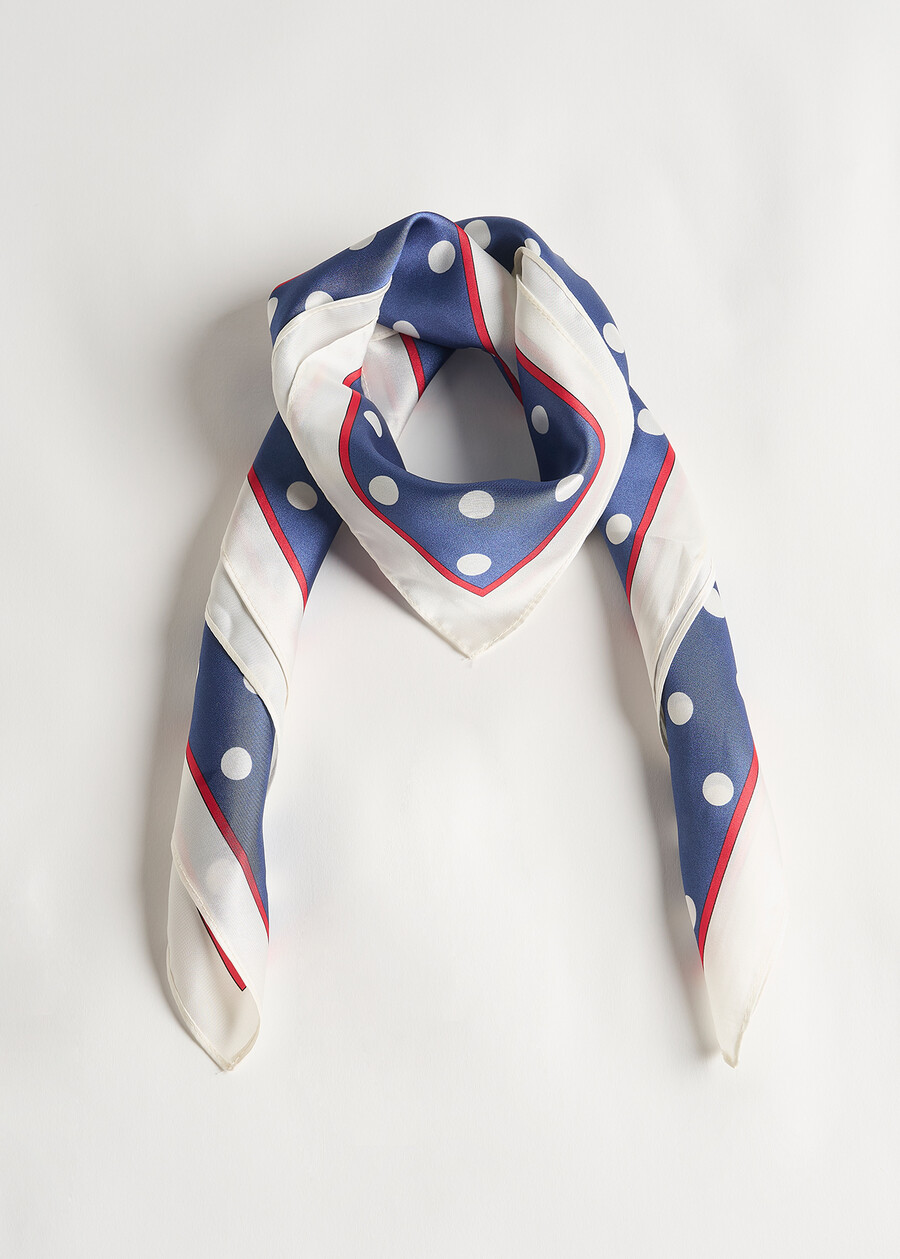 Foulard Smeralda con fantasia a pois ROSSO Donna , immagine n. 1